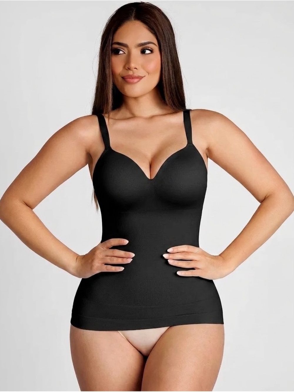Feelingirl Seamless Built-In Bra Cami Top Size Large